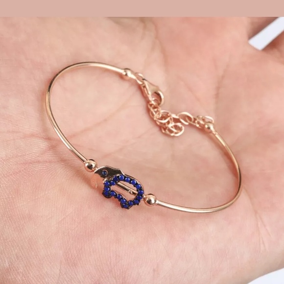 Fun & dainty sapphire elephant bracelet - Picture 2 of 3